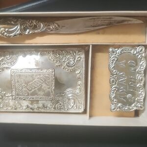 Elegant Silver Home Accent Set